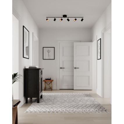 ByRydens - Φωτιστικό σποτ CORRECT 6xGU10/7W/230V μαύρο διάμετρος 30 cm