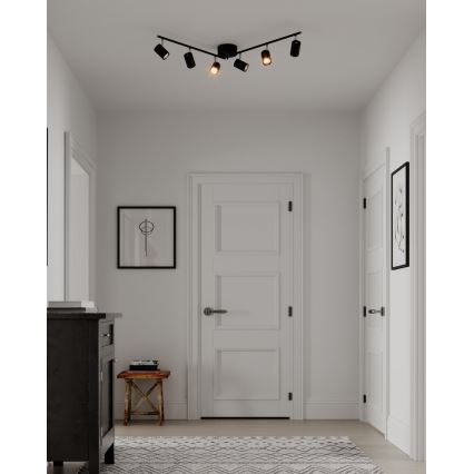 ByRydens - Φωτιστικό σποτ CORRECT 6xGU10/7W/230V μαύρο διάμετρος 30 cm
