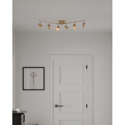 ByRydens - Φωτιστικό σποτ CORRECT 6xGU10/7W/230V χρυσό