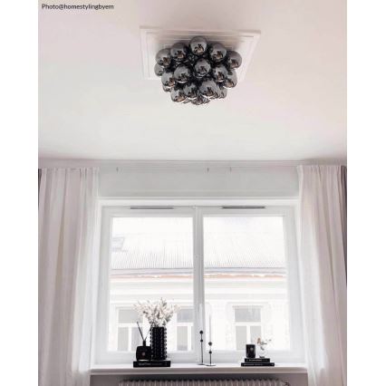 ByRydens - Φωτιστικό οροφής GROSS 6xG9/5W/230V φιμέ/μαύρο διάμετρος 50 cm