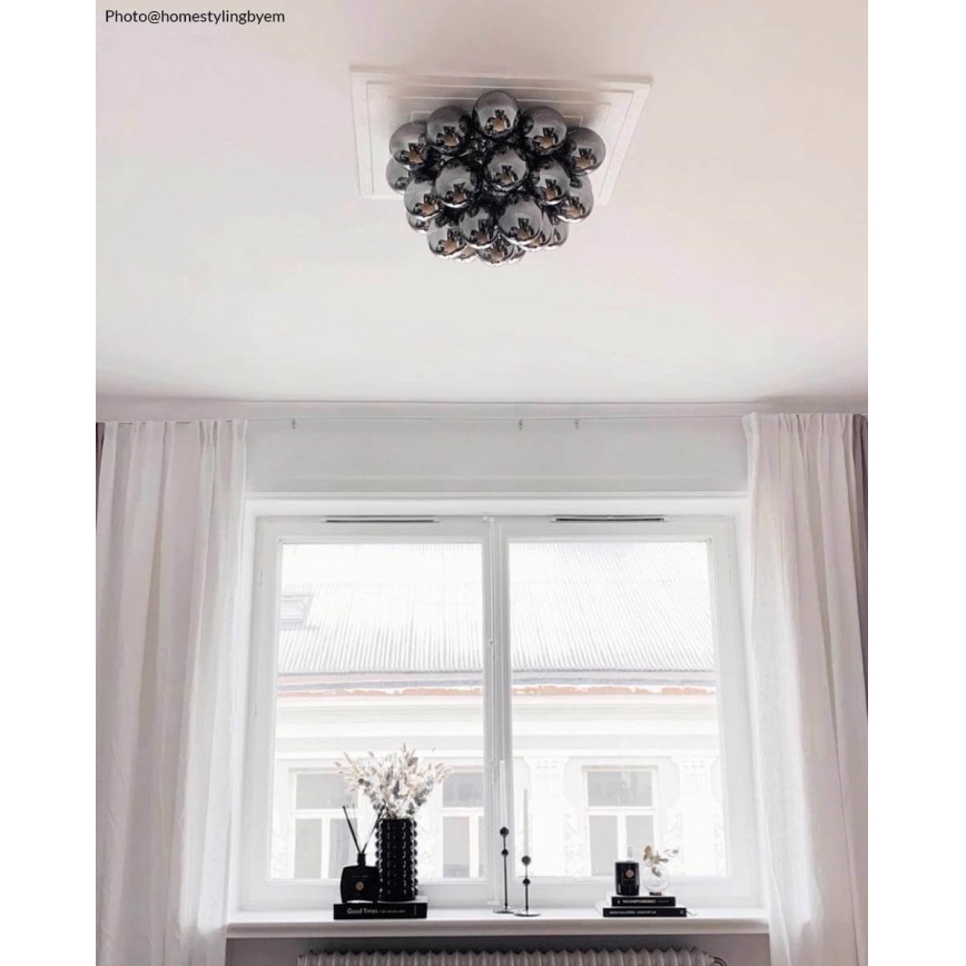 ByRydens - Φωτιστικό οροφής GROSS 6xG9/5W/230V φιμέ/μαύρο διάμετρος 50 cm