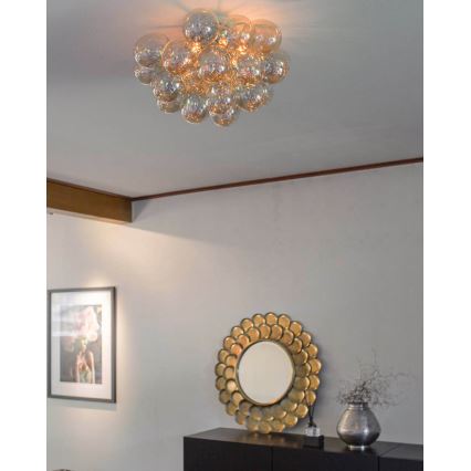 ByRydens - Φωτιστικό οροφής GROSS 6xG9/5W/230V φιμέ/καφέ διάμετρος 50 cm