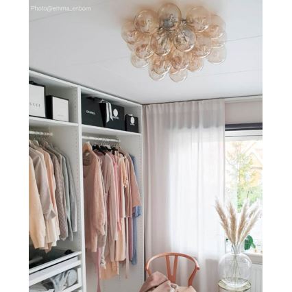 ByRydens - Φωτιστικό οροφής GROSS 6xG9/5W/230V φιμέ/καφέ διάμετρος 50 cm