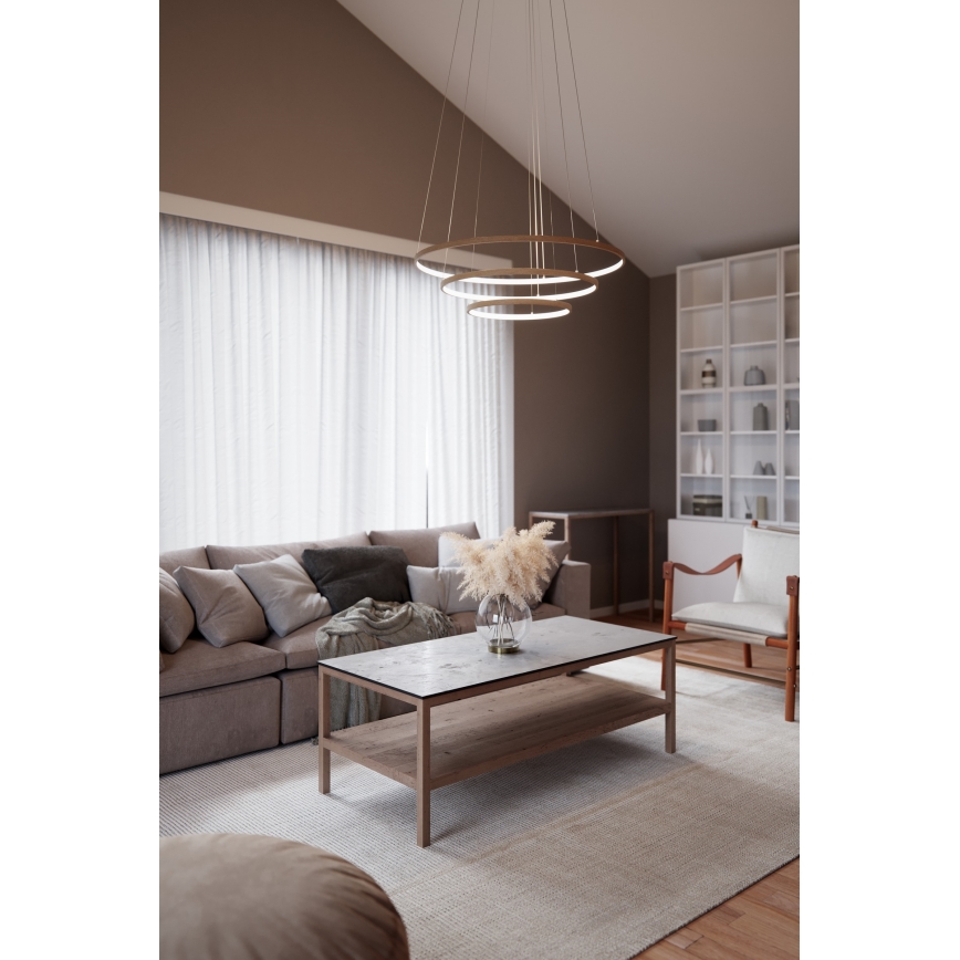 ByRydens -  Κρεμαστό φωτιστικό οροφής LED TRIONE LED/45W/230V καφέ διάμετρος 80 cm