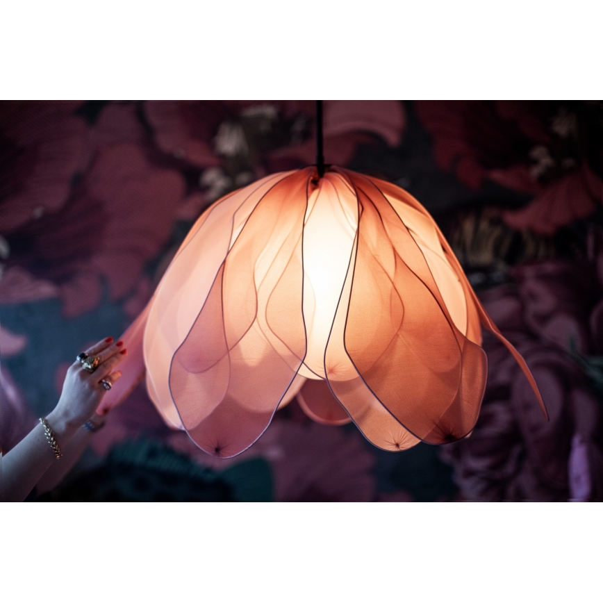 ByRydens - Κρεμαστό φωτιστικό οροφής LOU LOU 1xE27/5W/230V ροζ διάμετρος 80 cm