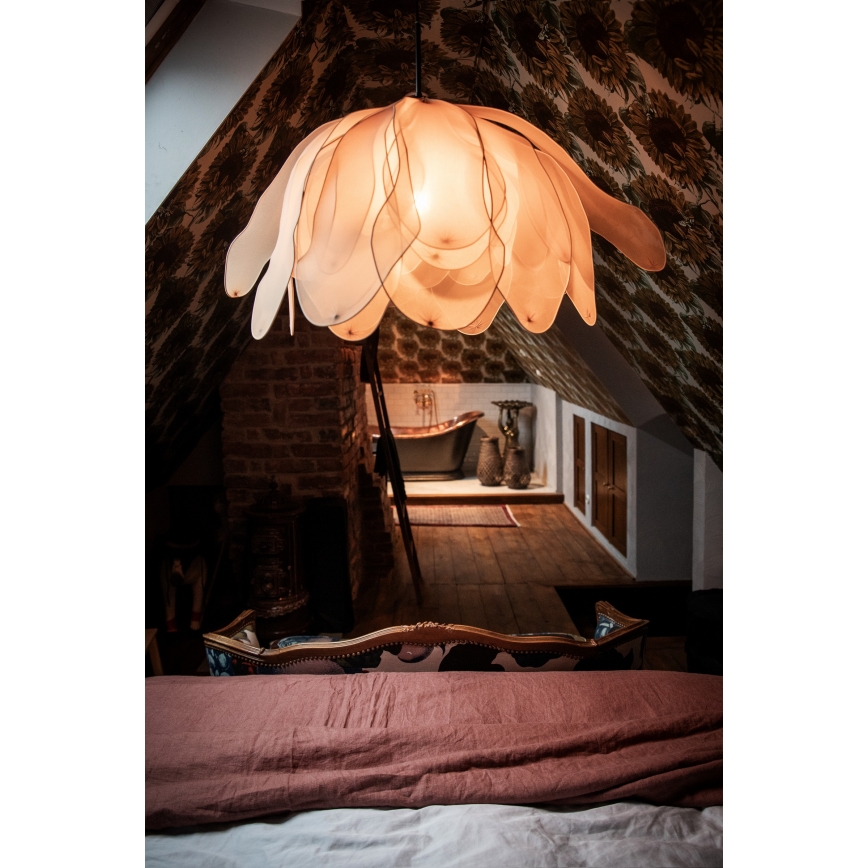 ByRydens - Κρεμαστό φωτιστικό οροφής LOU LOU 1xE27/5W/230V μπεζ διάμετρος 80 cm