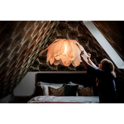 ByRydens - Κρεμαστό φωτιστικό οροφής LOU LOU 1xE27/5W/230V μπεζ διάμετρος 80 cm