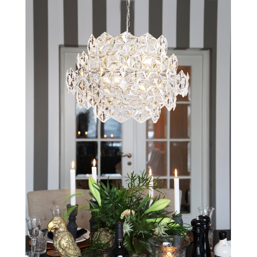 ByRydens - Κρεμαστό φωτιστικό με αλυσίδα MONARQUE MINI 3xE14/8W/230V διάφανο