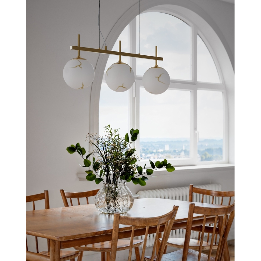 ByRydens - Κρεμαστό φωτιστικό με καλώδιο BELLAGIO 3xE27/8W/230V