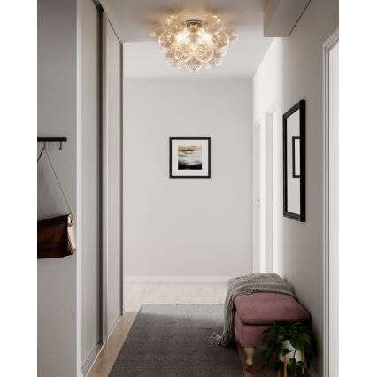 ByRydens - Φωτιστικό οροφής GROSS 6xG9/8W/230V καπνιστό/καφέ Ø 70 cm