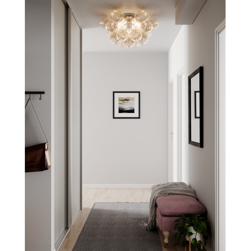 ByRydens - Φωτιστικό οροφής GROSS 6xG9/8W/230V καπνιστό/καφέ Ø 70 cm