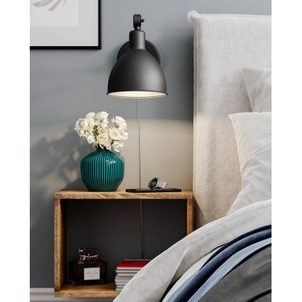 ByRydens - Λάμπα τοίχου BAZAAR MINI 1xE27/5W/230V μαύρο