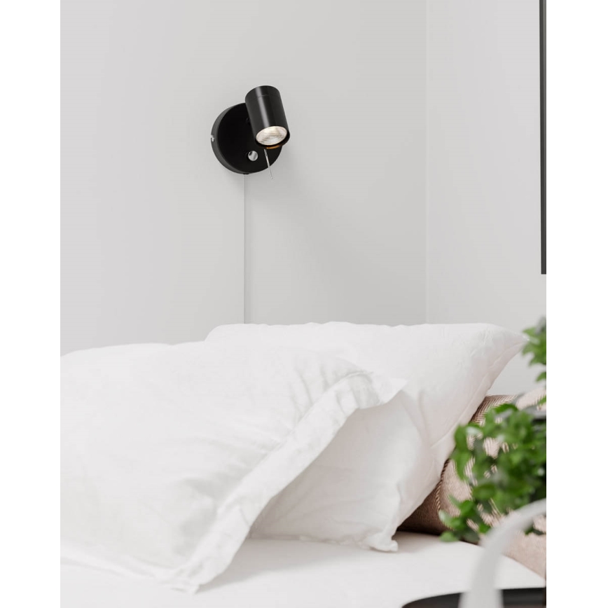 ByRydens - Φωτιστικό σποτ τοίχου dimming CORRECT 1xGU10/7W/230V μαύρο