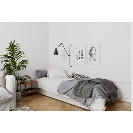 ByRydens - Λάμπα τοίχου YUKON 1xE27/5W/230V μαύρο