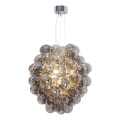 ByRydens - Κρεμαστό φωτιστικό με καλώδιο DELUXE 4xE14/5W/230V γκρι/καπνιστό