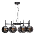 ByRydens - Κρεμαστό φωτιστικό οροφής BOYLE 8xE27/5W/230V φιμέ/μαύρο διάμετρος 83 cm