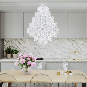 ByRydens - Κρεμαστό φωτιστικό οροφής MONARQUE GRANDE 11xE14/5W/230V διαφανές διάμετρος 58 cm