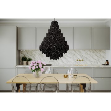 ByRydens - Κρεμαστό φωτιστικό οροφής MONARQUE GRANDE 11xE14/5W/230V μαύρο διάμετρος 58 cm