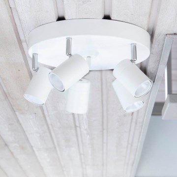 ByRydens - Σποτ φωτιστικό CORRECT 5xGU10/7W/230V λευκό διάμ. 30 cm