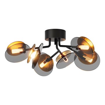 ByRydens - Πλαφονιέρα οροφής TURNO 6xG9/4W/230V χρυσό/μαύρο