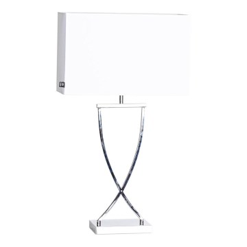 ByRydens - Επιτραπέζιο φωτιστικό OMEGA 1xE27/5W/230V λευκό/γυαλισμένο χρώμιο