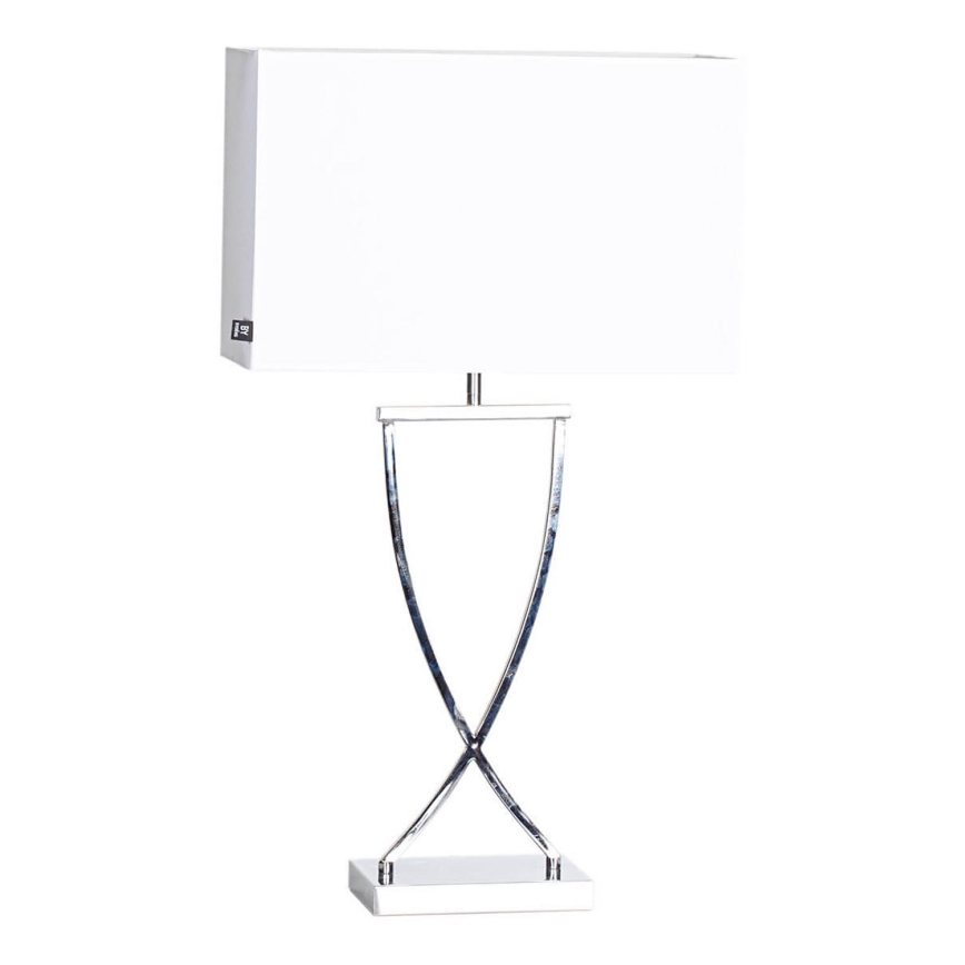 ByRydens - Επιτραπέζιο φωτιστικό OMEGA 1xE27/5W/230V λευκό/γυαλισμένο χρώμιο