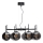 ByRydens - Κρεμαστό φωτιστικό οροφής BOYLE 8xE27/5W/230V φιμέ/μαύρο διάμετρος 83 cm