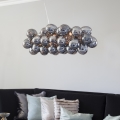 ByRydens - Κρεμαστό φωτιστικό οροφής GROSS BAR 8xG9/5W/230V φιμέ/μαύρο