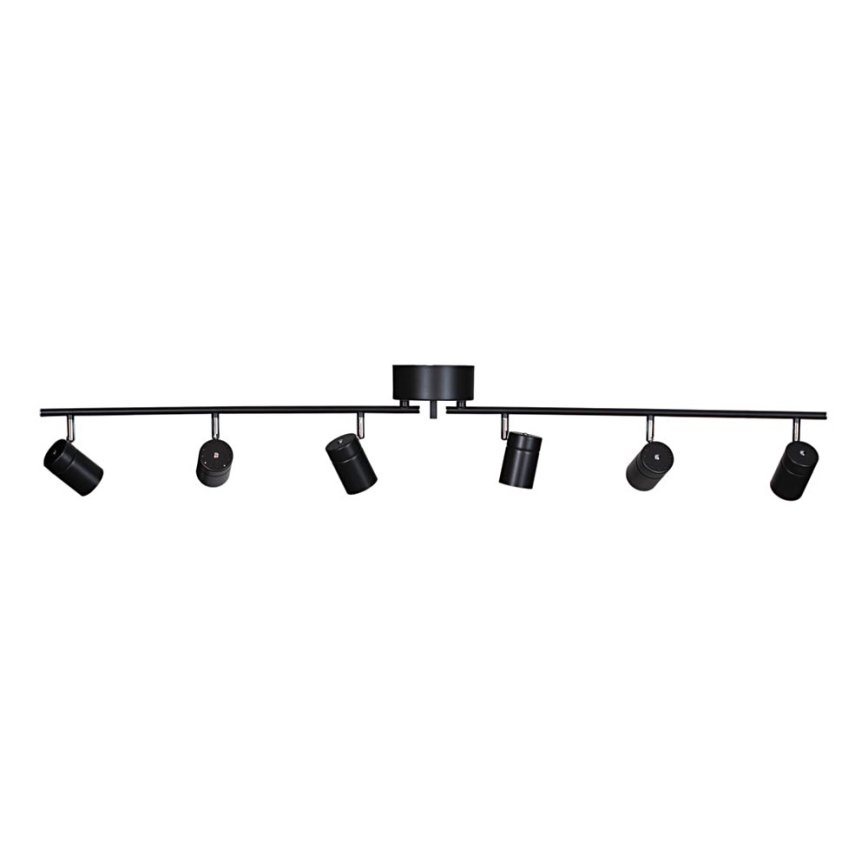 ByRydens - Φωτιστικό σποτ CORRECT 6xGU10/7W/230V μαύρο διάμετρος 30 cm