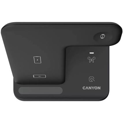Canyon - Ασύρματος φορτιστής 3σε1 μαύρο