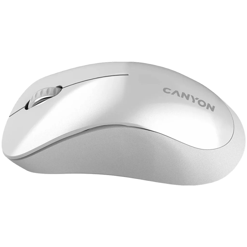Canyon - Ασύρματα οπτικό ποντίκι με αισθητήρα Pixart MW 1200 DPI 2xAAA λευκό