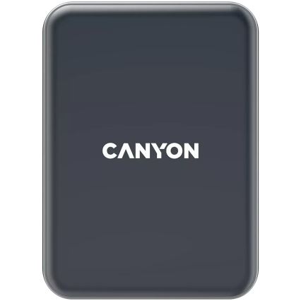Canyon - Μαγνητική βάση αυτοκινήτου για κινητό με ασύρματη φόρτιση λειτουργία Qi 5V γωνιακή μαύρο
