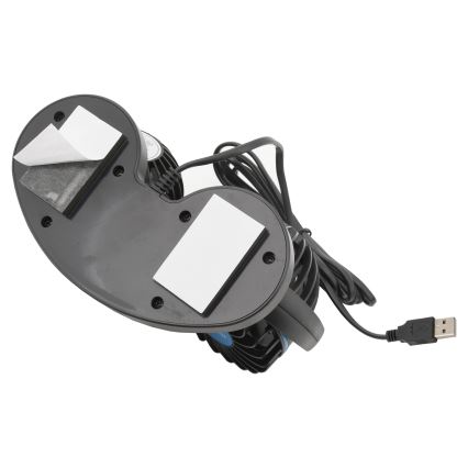 Car dashboard fan with USB 3W/5V μαύρο