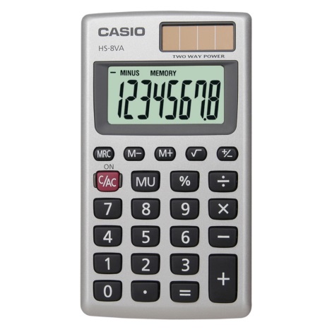 Casio - Αριθμομηχανή τσέπης 1xLR54 ασημί