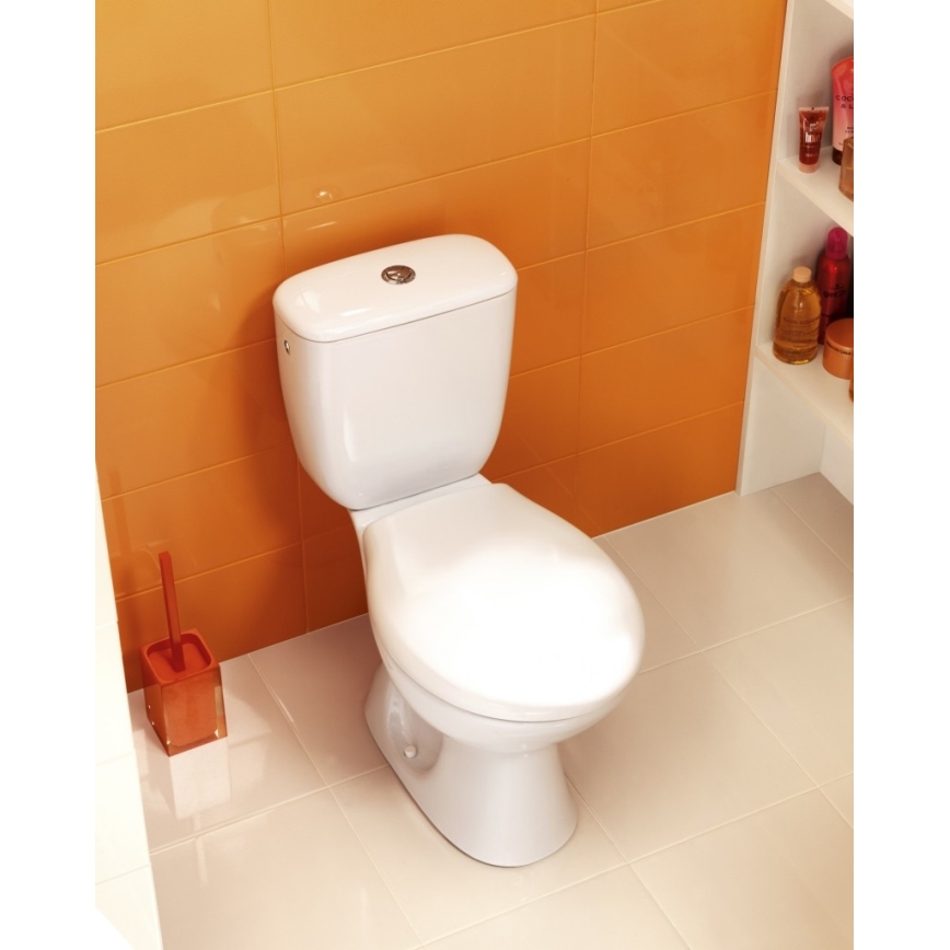 Cersanit K08-029 - Επιδαπέδιο WC με κάθισμα PRESIDENT κεραμικό/λευκό