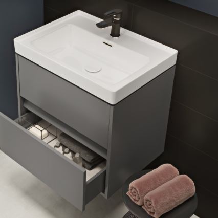 Cersanit K114-006 - Εντοιχισμένος νιπτήρας CREA 44,5x60 cm κεραμικός/γυαλιστερό λευκό