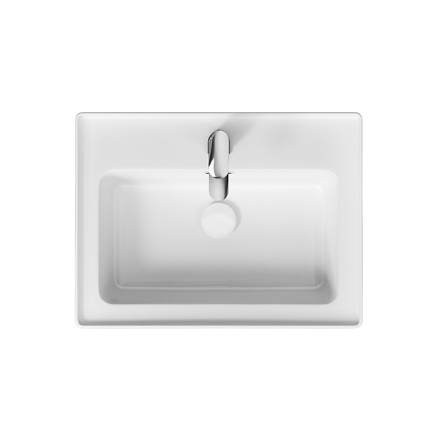 Cersanit K114-006 - Εντοιχισμένος νιπτήρας CREA 44,5x60 cm κεραμικός/γυαλιστερό λευκό