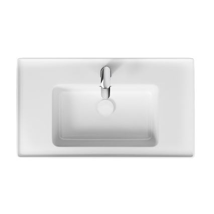 Cersanit K114-017 - Νιπτήρας για πάγκο/επιτοίχιος CREA 44,5x80,5 cm, κεραμικός, γυαλιστερό λευκό