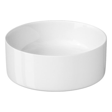 Cersanit K114-020-ECO - Νιπτήρας για τοποθέτηση πάνω σε πάγκο CREA, Ø 38 εκ., κεραμικός/γυαλιστερό λευκό