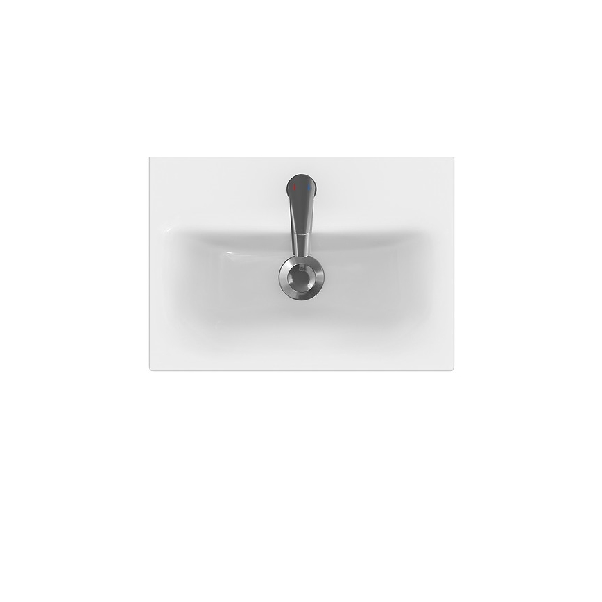 Cersanit K116-008 - Νιπτήρας επιτραπέζιος/κρεμαστός MODUO SLIM 35x50 cm κεραμικός/γυαλιστερό λευκό