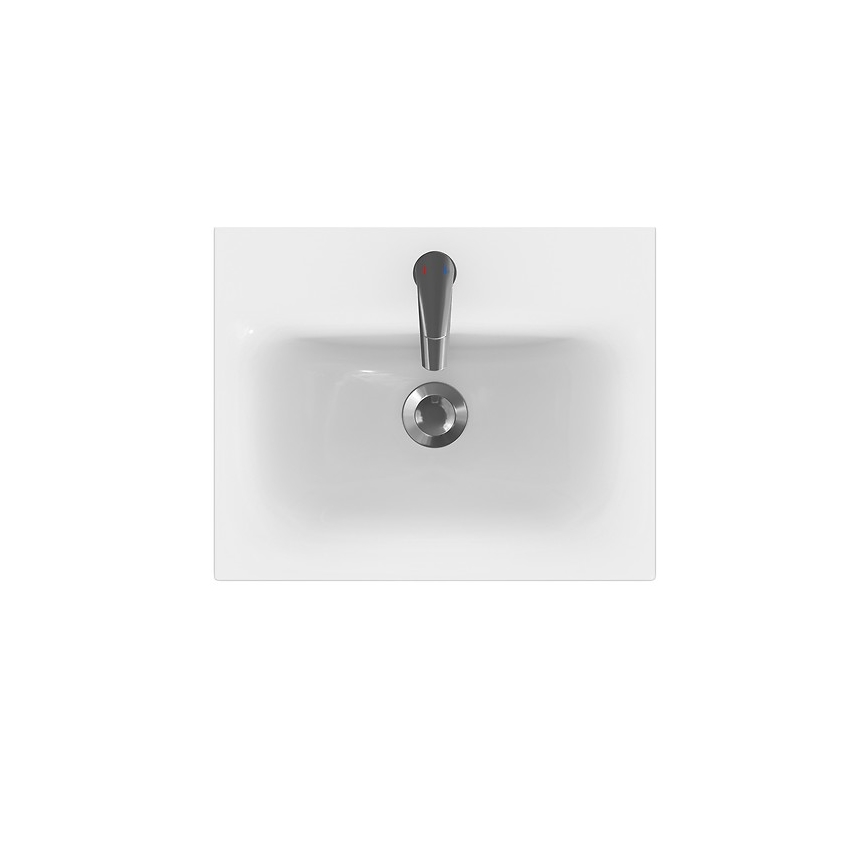 Cersanit K116-009 - Νιπτήρας για πάγκο/κρεμαστός MODUO 40x50 cm κεραμικός/γυαλιστερό λευκό