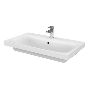 Cersanit K116-013-ECO - Νιπτήρας MODUO για επιτραπέζια/επιτοίχια τοποθέτηση 45x80 cm κεραμικός/γυαλιστερό λευκό