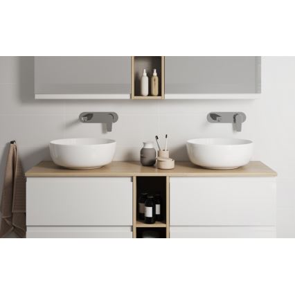 Cersanit K116-047-ECO - Νιπτήρας για τοποθέτηση επάνω στον πάγκο MODUO Ø 35 cm κεραμικό/γυαλιστερό λευκό