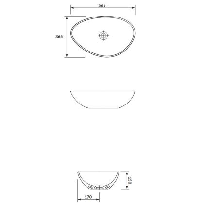 Cersanit K116-052 - Νιπτήρας μπάνιου MODUO 36,5x56,5 cm κεραμικός/γυαλιστερό λευκό