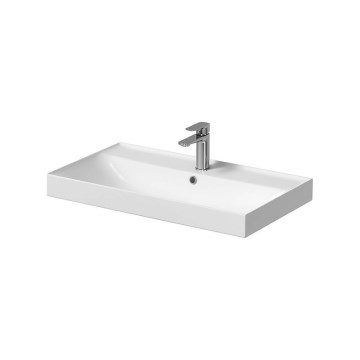 Cersanit K120-010 - Εντοιχισμένος νιπτήρας LARGA 46x80,5 cm κεραμικό/γυαλιστερό λευκό