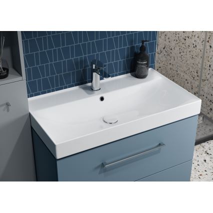 Cersanit K120-011 - Ενθετός νιπτήρας LARGA 46x100 cm κεραμικός/γυαλιστερό λευκό