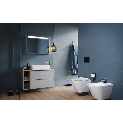 Cersanit K701-104 - Λεκάνη κρεμαστή με κάλυμμα CITY OVAL κεραμική/λευκό