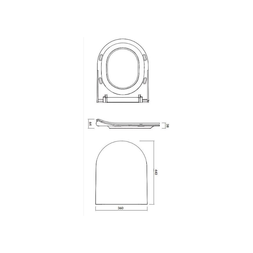 Cersanit K701-104 - Λεκάνη κρεμαστή με κάλυμμα CITY OVAL κεραμική/λευκό