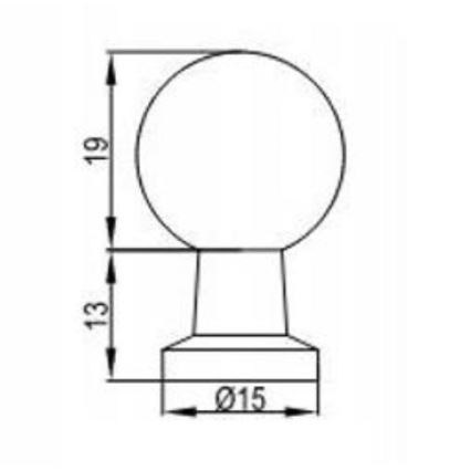 Cersanit S1021-019 - Λαβή επίπλων MILLE, χρυσή