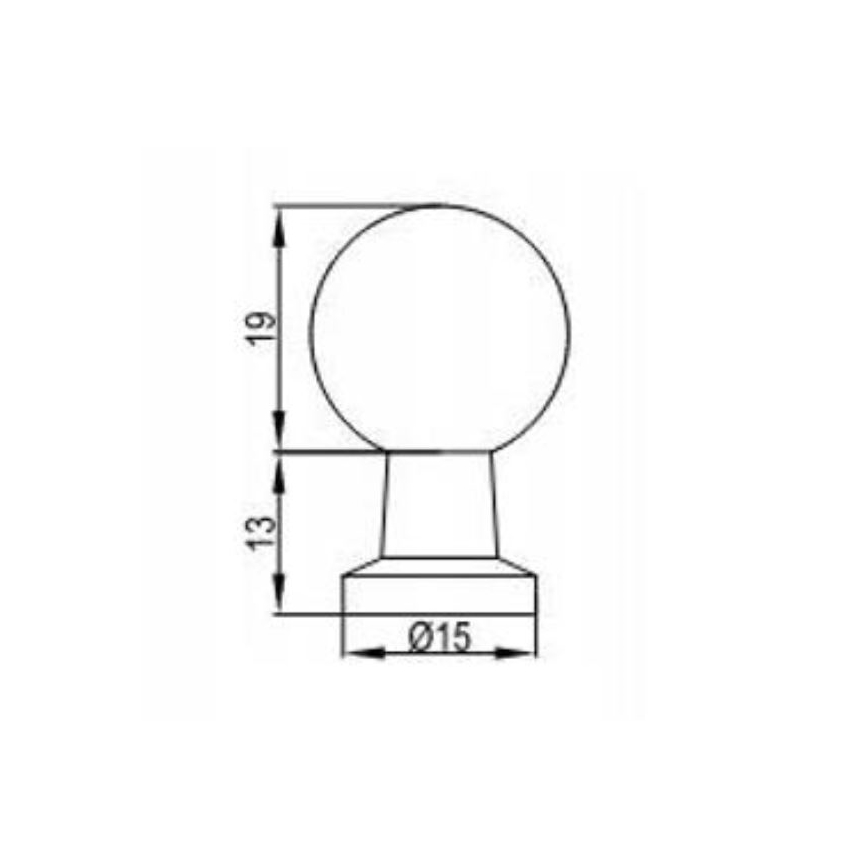 Cersanit S1021-019 - Λαβή επίπλων MILLE, χρυσή